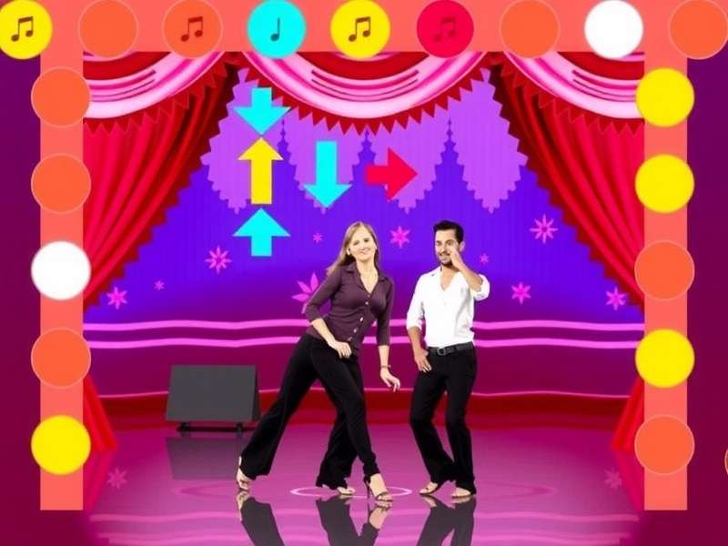 Bollywood Dance Fiesta Gameplay Screenshot Bollywood Dance Fiesta gameplay showing rhythm arrows and dance moves