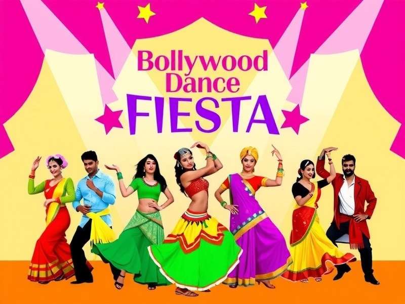 Bollywood Dance Fiesta Main Cover Bollywood Dance Fiesta game cover featuring colorful dance performers and Bollywood stars